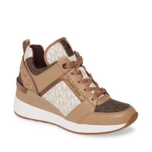 New Michael kors khaki wedge sneakers